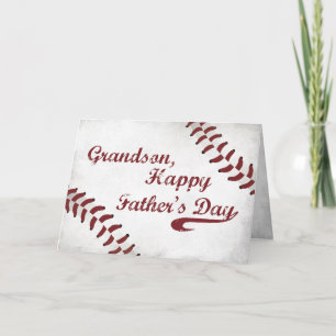 Tarjeta El gran béisbol grunge del Día del Padre Abuelo, d