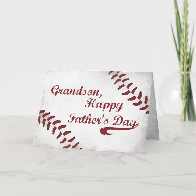 Tarjeta El gran béisbol grunge del Día del Padre Abuelo, d (Anverso)