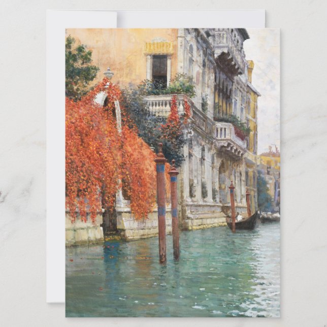 Tarjeta El Gran Canal de Venecia (por Vincenzo Caprile) (Anverso)