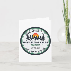 Tarjeta El Gran Cañón Havasu cae del Camping de Senderismo