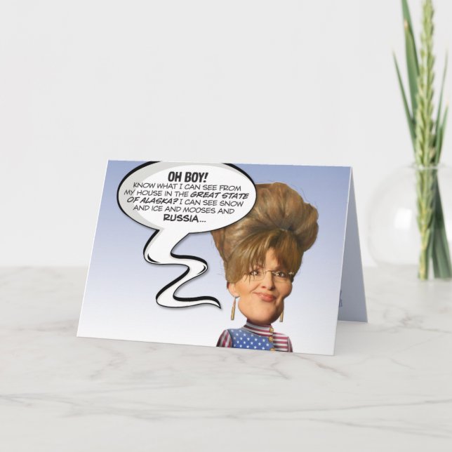 Tarjeta El gran cumpleaños de Sarah al estado de Alaska (Anverso)