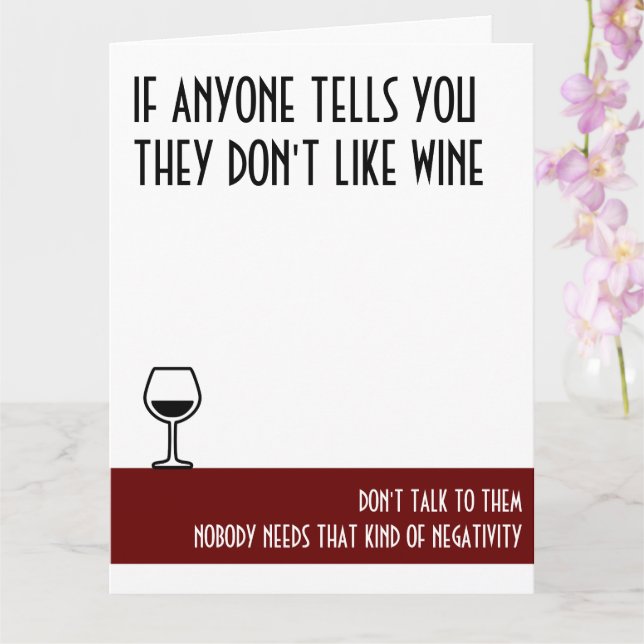 Tarjeta El gran cumpleaños rojo de Wine Lover (Orquídea)