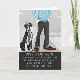 Tarjeta El gran danés del Día del Padre Perro