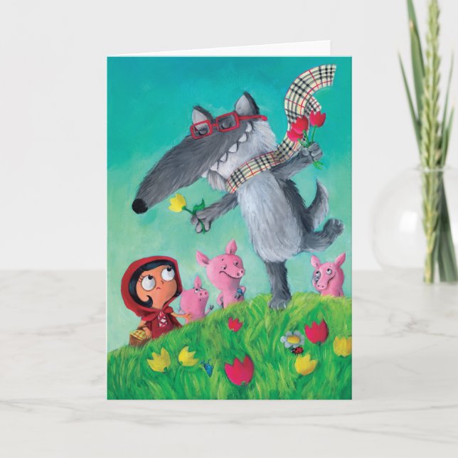 Tarjeta El gran lobo malo (Anverso)