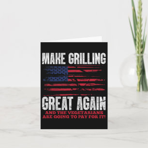 Tarjeta El gran parrillado de nuevo divertido Trump Bbq Pi
