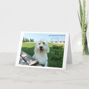 TARJETA ¿EL GRAN PERRO QUE HABLA DICE QUE QUIERE JUGAR? TA