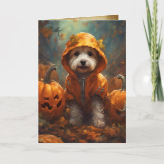 Tarjeta El gran saludo de Halloween con calabaza
