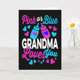 Tarjeta El GRANDMA rosa o azul te ama | Responsable del gé