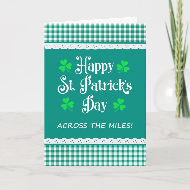 Tarjeta El Green Check de St. Patrick's Over the Miles (Anverso)