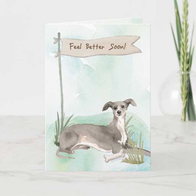 Tarjeta El Greyhound italiano se siente mejor después de l (Anverso)