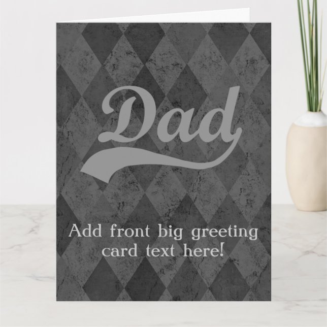 Tarjeta El gris del Harlequin sombrea el día de padre del (Anverso)