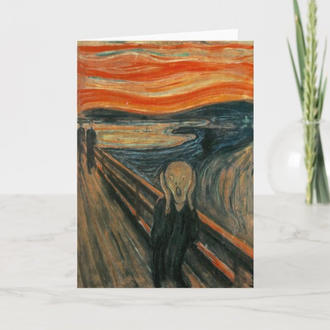 Tarjeta El grito de Edvard Munch (Anverso)