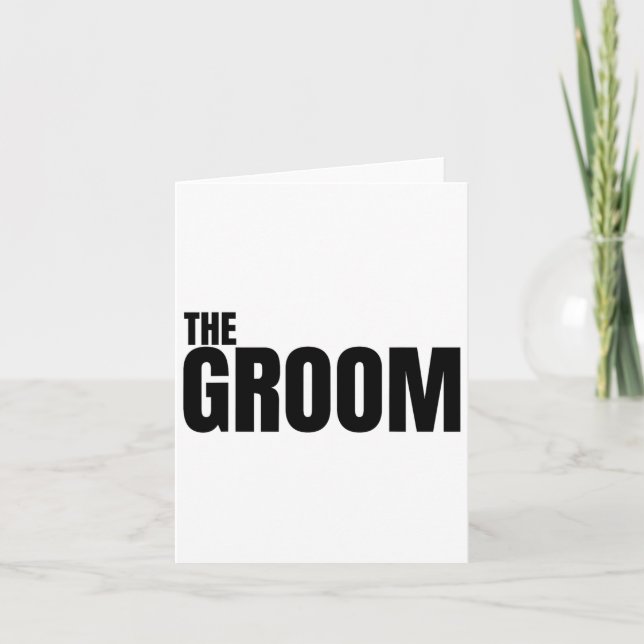 Tarjeta El Groom Es El Compromiso De Los Bodas De Los Homb (Anverso)