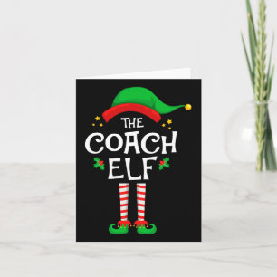 Tarjeta El grupo de Navidades de la familia Coach Elf