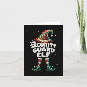 Tarjeta El guardia de seguridad Elfo Familia Pareo Grupo C