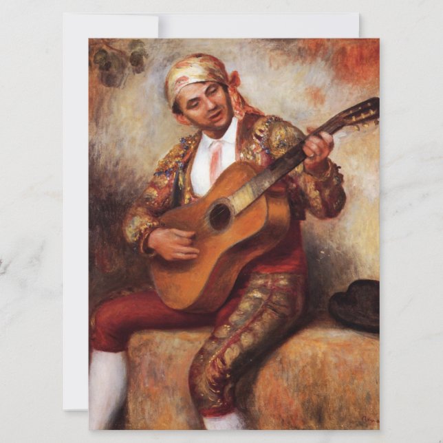 Tarjeta El Guitarista Español (por Pierre-August Renoir) (Anverso)