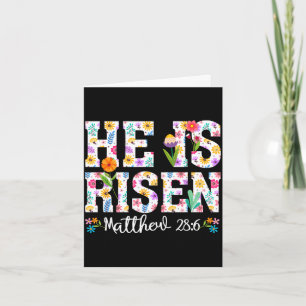 Tarjeta Él ha resucitado boho pascua cristiano jesus