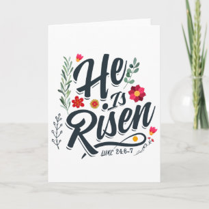 Tarjeta Él ha resucitado Camiseta religiosa de Pascua Resu