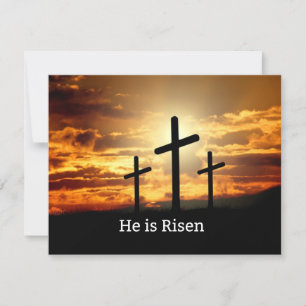 Tarjeta Él ha Resucitado, celebración de Pascua
