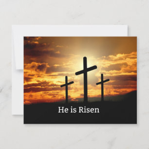 Tarjeta Él ha resucitado, diseño de Pascua