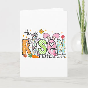 Tarjeta Él ha resucitado Feliz día de Pascua Jesús Chica C