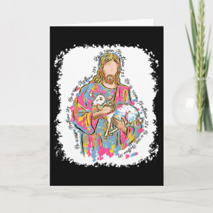 Tarjeta Él ha resucitado Jesús y Cordero Dios Feliz Pascua