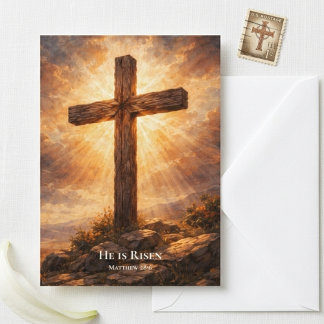Tarjeta Él ha resucitado Pascua cristiana