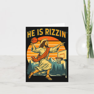 Tarjeta Él ha resucitado rizzin Pascua fe cristiana Jesús 