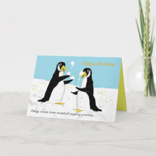Tarjeta El hacer juegos malabares de la bola de nieve del