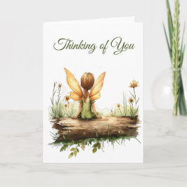 Tarjeta El hato solitario sentado en un tronco