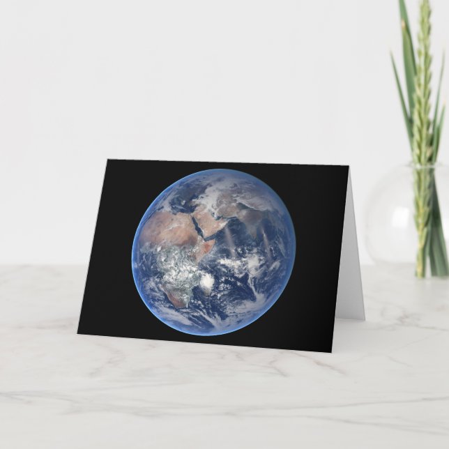Tarjeta El Hemisferio Oriental Sobre El Planeta Tierra. (Anverso)