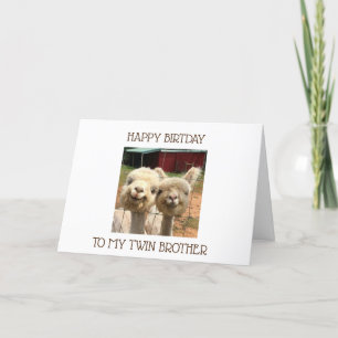 TARJETA **EL HERMANO DE TWIN** COMPARTIR CUMPLEAÑOS ES GRA