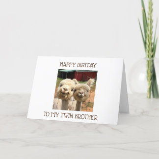 TARJETA **EL HERMANO DE TWIN** COMPARTIR CUMPLEAÑOS ES GRA