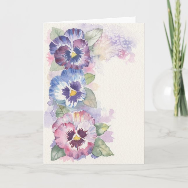 Tarjeta El hermoso Pansy (Anverso)