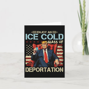 Tarjeta El Hielo Disfruta De Un Helado Frío De Deportación