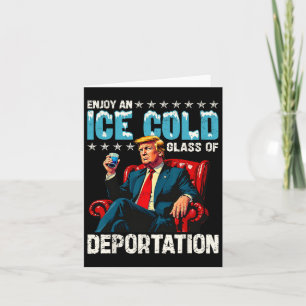 Tarjeta El Hielo Disfruta De Un Helado Frío De Deportación