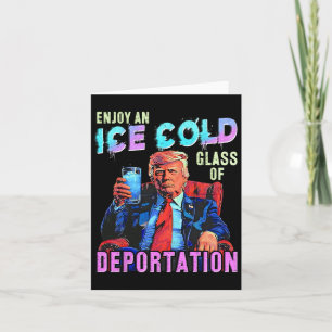 Tarjeta El Hielo Disfruta De Un Helado Frío De Deportación