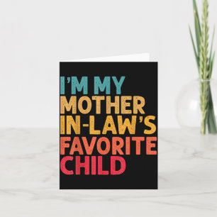 Tarjeta El hijo favorito de mi suegra divertido padre retr