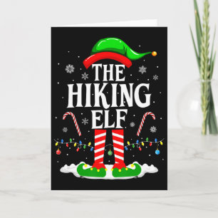 Tarjeta El Hiking Elf Navidad Divertido Grupo Familiar Com