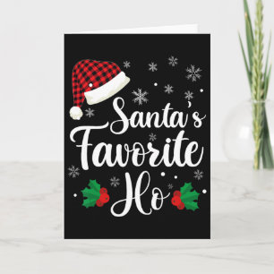 Tarjeta El Ho favorito de Santa Navidad traviesa Humor par