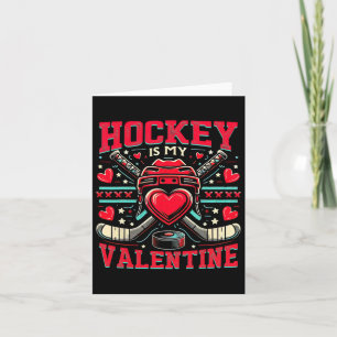 Tarjeta El hockey es mi Día de San Valentín de enamorados