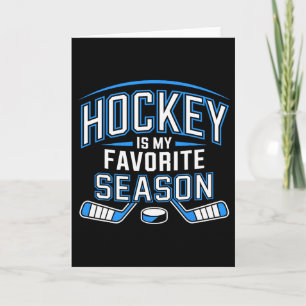 Tarjeta El hockey es mi estación favorita divertido juego 