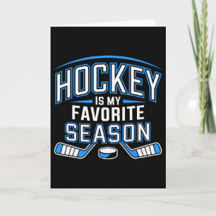 Tarjeta El hockey es mi temporada favorita divertido juego