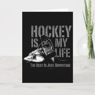 Tarjeta El hockey es mi vida - El amor de un jugador de ho