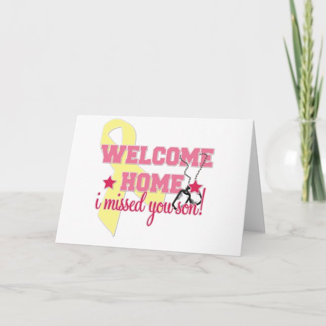 Tarjeta El hogar agradable le falté hijo (Anverso)