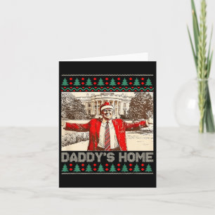 Tarjeta El hogar de un padre gracioso, Trump, Navidades fe