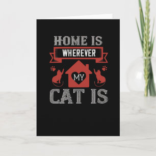Tarjeta El hogar es donde está el gato
