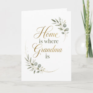 Tarjeta El hogar es donde está la abuela Amor