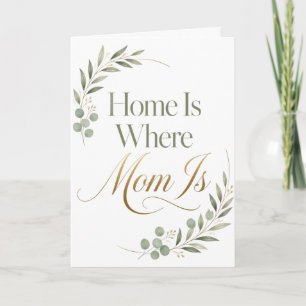 Tarjeta El hogar es donde está mamá el día de la madre