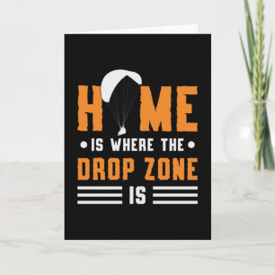 Tarjeta El Hogar Skydiver Es Donde La Zona De Gota Está Bu